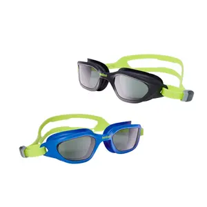 Yüksek kaliteli yüzme maç gözlük anti-sis yumuşak silikon 4000 çok renkli yüzme gözlükleri ayna lensler ile yetişkinler için