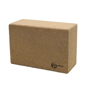 ZHENSHENG Eco-friendly Personalizado Logotipo Ginásio Fitness Esporte Ferramenta Alta Densidade Cork Yoga Block