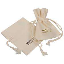 Pochette de luxe jetable en toile pour bijoux avec étiquette, sac à cordon pour vêtements, emballage personnalisé de marque, prix d'usine - Product Image 4