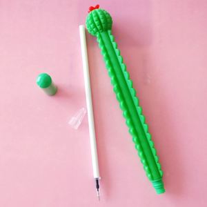Hot Selling Vegetable Fruit Series Cactus Shape Novelty Roller Ballpoint Plastic Advertising <b>Pen</b> - Product Image 5
