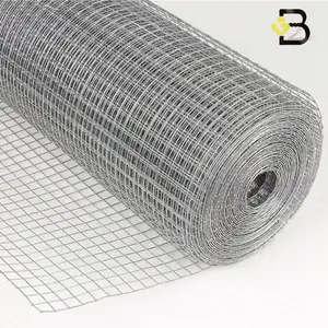 Bestseller galvanizli 16 ölçer elektro galvanizli kare Fenc tel örgü delik kaynaklı örgü rulo