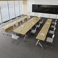 Bureau debout moderne pliable et amovible, panneaux épaissis, table longue, combinaison modulaire multifonctionnelle, minimaliste