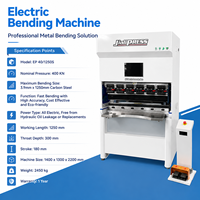 Prensa Plegadora Eléctrica CNC de 40T y 1250mm con Sistema de Doble Servo para Plegado de Acero Inoxidable y Aluminio