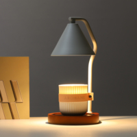 Chauffe-bougie électrique décoratif pour la maison avec minuterie, température réglable, pour la cire, cadeaux de fêtes, lampe chauffe-bougie à intensité variable