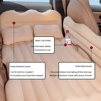 Matelas de voyage gonflable pour voiture avec barrière de tête en PVC floqué et lit gonflable à double vitesse