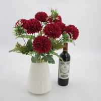 Bouquet de pissenlits artificiels en soie, 12 tiges, 8 têtes, pour mariage, bouquet à main, décoration de maison, vase