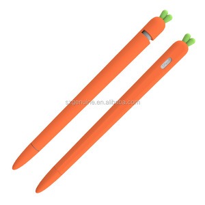 กล่องดินสอซิลิโคนนุ่มลายแครอทน่ารักสำหรับ <span class=keywords><strong>Apple</strong></span> <span class=keywords><strong>Pencil</strong></span> <span class=keywords><strong>1</strong></span>/2 ป้องกันการกระแทก ชุบด้วยไฟฟ้า งานฝีมือพิเศษ ผลิตจากวัสดุ PC ทนทาน - Product Image 1