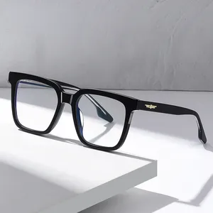 Китайская фабрика, ацетатные очки, модная квадратная Прямоугольная оправа, очки с синим светом, оптическая оправа PS8803 для мужчин