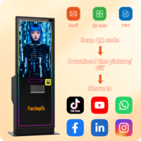 Cabina de Fotos Robótica con IA de 32 Pulgadas y Control Táctil de Autoservicio, Generador de Arte con Apariencias Personalizadas Generadas por IA para Individuos o Grupos