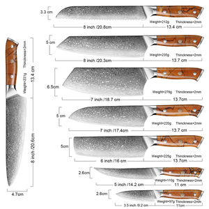 Juego de <span class=keywords><strong>cuchillos</strong></span> de cocina XITUO, cuchillo de chef profesional de acero de Damasco VG10, cuchillo para rebanar <span class=keywords><strong>carne</strong></span>, accesorios para sushi y pescado, herramientas de regalo - Product Image 2
