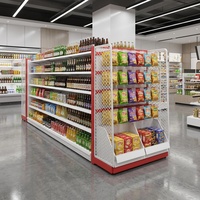2026 Modulares Endkapillen-Supermarktregalsystem Rot & Weiß Hochbelastbar 1,2mm Stahl Haken- & Behälterregal Direkt ab Werk