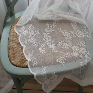 2022 nouveau Style européen Vintage gros Net dentelle princesse blanc Floral voilage rideau