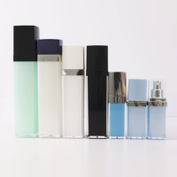 Bouteille carrée en acrylique Bouteilles cosmétiques de sérum de 30 ml personnalisées Bouteille de lotion vide en acrylique de luxe avec tête de pompe