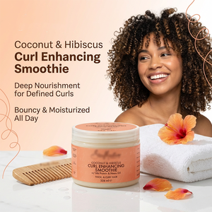 Crème coiffante nourrissante et hydratante pour cheveux bouclés à l'huile d'argan et de noix de coco biologique - Product Image 6