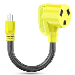 Manufacturer 30 Amp to 15 Amp 110 RV power Adapter Cord extension Cord with Grip Handle,for RV Trailer