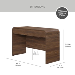 Escritorio Ejecutivo Moderno de Madera SENYU con Cajón y Espacio de Almacenamiento Abierto para Oficina en Casa - Product Image 3