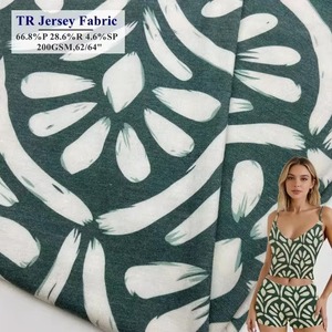 Tissu jersey TR Whale Point Intelligent Manufacturing 200GSM 62/64, impression numérique, tricot extensible, motif personnalisable - Product Image 1