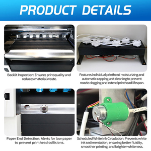<span class=keywords><strong>Kit</strong></span> d'imprimante DTF ZUNSUNJET A1 2406 avec alimentation automatique de poudre, 6 têtes d'impression, 6 têtes I3200 - Product Image 6