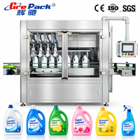 Machine de remplissage automatique de bouteilles à piston 1000-5000 ml pour lessive, shampoing, gel douche et savon liquide