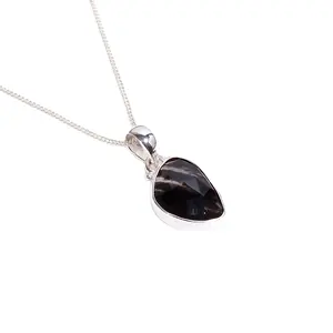 Beautiful obsidian pendant 925 sterling silver natural gemstone high quality jewelry custom wholesale gift pendants