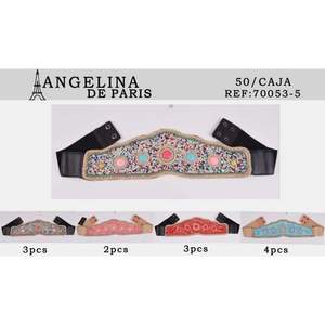 Cinturón de Tela Bordada Angelina De Paris con Correas Ajustables para Mujer, Accesorio de Moda - Product Image 3