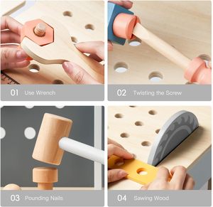 <strong>Kids</strong> <strong>Tool</strong> <strong>Bench</strong>, Wooden Toy <strong>Tool</strong> <strong>Bench</strong> with Realistic <strong>Tools</strong> and Electric Drill, <strong>Kids</strong> Workbench for <strong>Kids</strong> Pretend Play Learning - Product Image 3