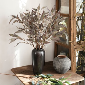 Plante artificielle de feuilles d'eucalyptus Avery, branche unique, vert foncé, décoration de mariage, style INS, artisanat - Product Image 2