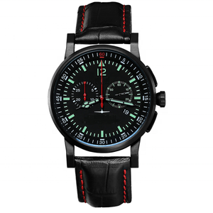 Montre-bracelet pour homme chronographe à quartz <span class=keywords><strong>VK64</strong></span> du Japon, chronographe pour pilote - Product Image 1