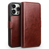 Étui portefeuille magnétique en cuir pour cartes Minibook pour iPhone 17 Air 14 13 15 Pro Max 16 Plus – Housse de protection pour téléphone portable