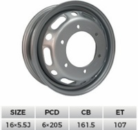 Jante en acier noir 19 pouces 155.5/6205/6150 ET20 PCD130/114.3 pour Sprinter W906/W904/W910/Sprinter 901-906