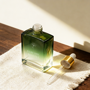 Botellas de Vidrio Ámbar Cuadradas de Lujo de 30 ml, 50 ml y 100 ml con Gotero y Tapa Dorada Oscura para Cosméticos - Product Image 5