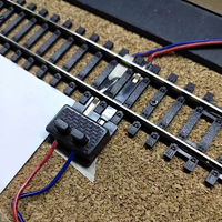 1 pièce, modèle de train ferroviaire à l'échelle HO 1:87, matériaux PC, rails de simulation, boîte de jonction, rails de connexion, kits de diorama DIY, sans batterie