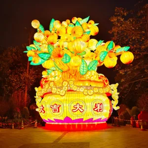 2024 guangzhou yuexiu park Dekorasi lentera indah untuk Festival dan aktivitas lentera sutra buatan tangan