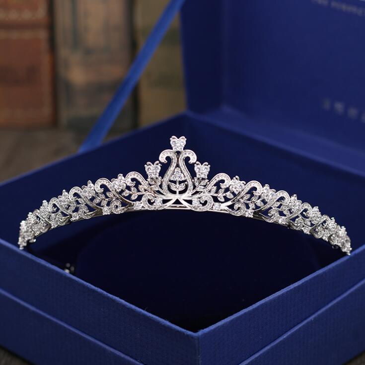 Rakol APHAN128 Royal Zircon Tiara Pernikahan Tiara Princess Crystal Crown