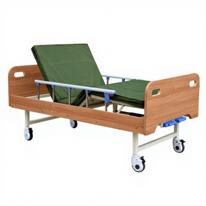 Cama de enfermería de madera KS con manivela doble manual y barandilla para el cuidado de ancianos en el hogar - Product Image 2