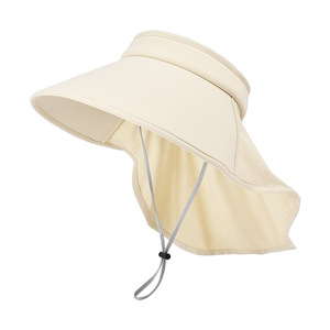 Chapeau de soleil d'été respirant à large bord pour femme avec protection du cou – Vente en gros - Product Image 4