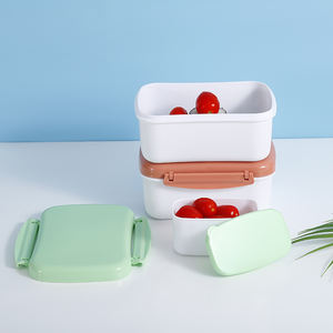 Everich 600ML Récipient de Stockage de Nourriture Micro-ondes Vaisselle BPA Gratuit Bento Boîte À Lunch Avec Petit <span class=keywords><strong>Foodbox</strong></span> Pour La Nourriture de Salade de Fruits - Product Image 1