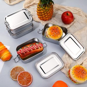 304 Stainless Steel Bento <b>Box</b> for Kids 2 <b>Compartments</b> Leakproof Dishwasher Safe BPA Free Food Grade Stackable Microwave Safe - Product Image 4