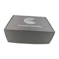 Boîtes d'expédition en carton ondulé personnalisées avec logo imprimé, emballages pliables en papier, boîtes noires sur mesure en gros