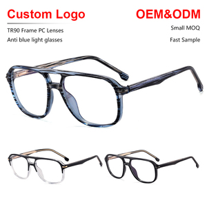 Gafas Sunray TR90 con montura a rayas, lentes de PC, antifatiga, ligeras, para mujer y hombre, que bloquean la luz azul, para computadora, oficina y trabajo. - Product Image 1