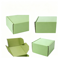 Boîte d'expédition pliable verte personnalisée couleur Pantone en carton ondulé pour l'emballage de petits lots de produits cadeaux