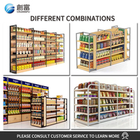 Estanterías de Góndola Comerciales Resistentes para Exhibición en Supermercados, Farmacias, Tiendas de Abarrotes, Tabaco, Cigarrillos, Cosméticos y Comercios