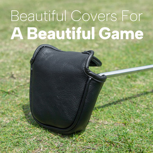 Housse de putter de golf en cuir en stock, couleur unie simple, pour putter conique ou à lame - Product Image 4