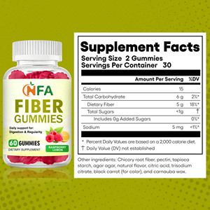 Gomitas de Fibra de Alta Calidad con Fibra de Raíz de Achicoria, Apoyo para el Equilibrio de la Flora Intestinal, Gomitas de Fibra para un Sistema Intestinal Saludable - Product Image 2
