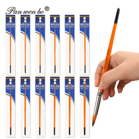 Pinceaux de peinture Panwenbo, pointe ronde, poils en nylon, pinceaux professionnels pour artistes, pinceaux fins pour acrylique, huile et aquarelle