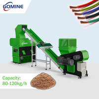 Équipement complet de pré-déchiquetage efficace, de transport, de séparation magnétique, de granulation et de récupération de fils de cuivre par table à air