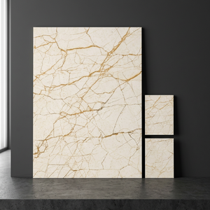 Dalles grand format brillantes KC Marble Design 120x160 15mm d'épaisseur pour comptoir, sol et mur, pour salon et chambre, garantie à vie - Product Image 1