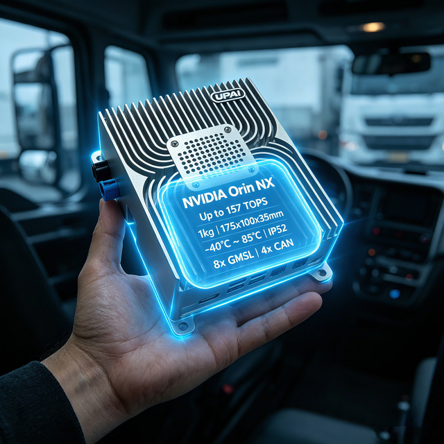 NVIDIA Jetson Orin NX 157 TOPS Edge AI Computer 8x GMSL 4x CAN IP52 -40°C~85°C 1kg 175x100x35mm for ADAS Robot V2X