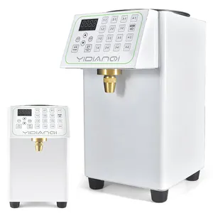 Dispensador de azúcar de té de burbujas múltiples 7.5L Máquina cuantitativa de fructosa 16 Rejilla Máquina de fructosa completamente automática Dispensador de jarabe