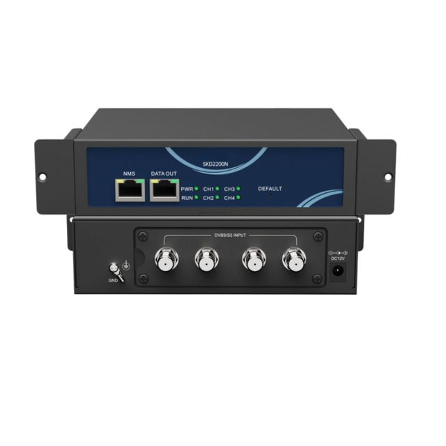 Digital Satellite TV IPTV Encoder 4 Tuner Input to IP Output DVB-S/S2 Transcoder for Hotel Hospital School